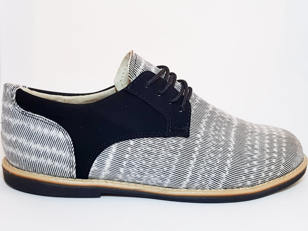 Zapato bajo de Rebozo Gris y Blanco